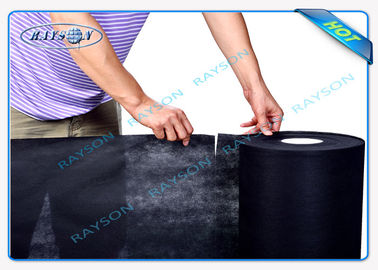 1.5OZ Black โพรพิลีนโพลีพรอพเพอร์ลีน Spunbond Non Woven Fabric สำหรับผ้าฝุ่น