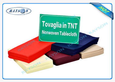 TNT PP Spunbond ผ้าไม่ทอสำหรับทำ Tablecloth / Rosso / Blu / Bianco / Nero