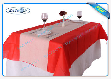 ชุบสีแดงผ้าไม่ทอผ้าปูโต๊ะขนาด 100 ซม. x 100 ซม