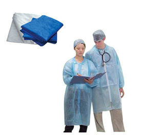 สีฟ้า PP Spunbond ไม่ทอผ้าทางการแพทย์ผ้ากันน้ำแบบใช้แล้วทิ้งโพรพิลีน
