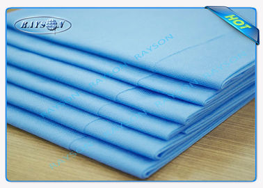 คลินิก / โรงแรม Hygiene Blue ผ้าปูที่นอนแบบใช้แล้วทิ้ง Easy Carry Paper Bedsheet