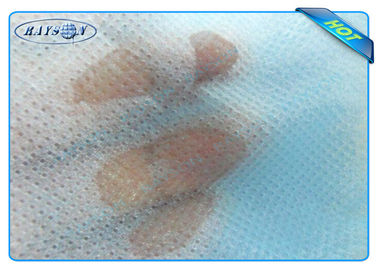 ใช้ในทางการแพทย์ Hydrophilic Polypropylene Medical Non Woven Fabric สีขาวหรือสีน้ำเงิน